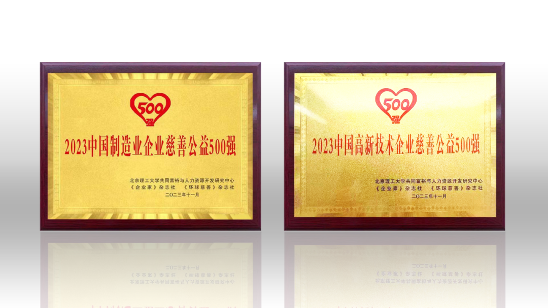2023中国企业慈善公益500强宣布 c7c7娱乐平台荣登两项榜单